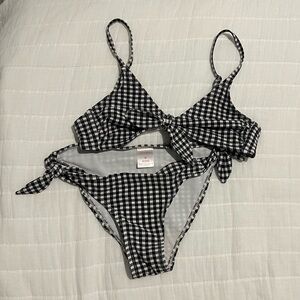 Xhilaration Checkered Black and White Bikini
